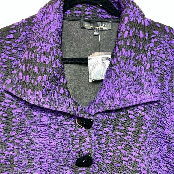 NWT Liv by Habitat 201413 Nouveau Knit Thick Stretchy Boxy Jacket Coat Sz L/XL - Picture 4 of 8